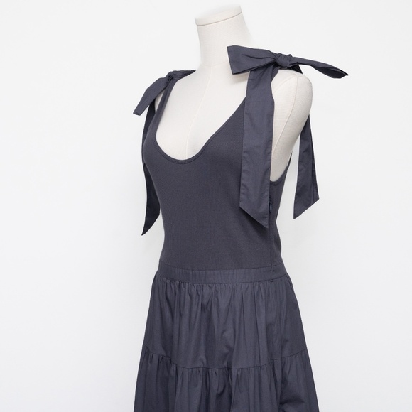 Ulla‎ Johnson -  New! Hope Dress - Tie Shoulder Tiered Midi - Picture 2 of 12